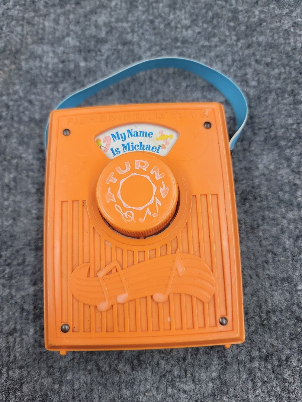 Vintage 1974 Fisher Price Music Box Pocket Radio "My Name Is Michael" Works